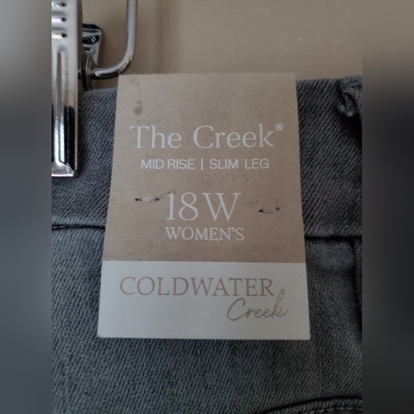 NWT Coldwater Creek the Creek Black Mid Rise Slim Fit Pants Sz 18W - Picture 3 of 7